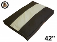 Ellie-Bo  Extra Large Striped Brown & Cream Dog Bed to fit 42 inch Dog Cage